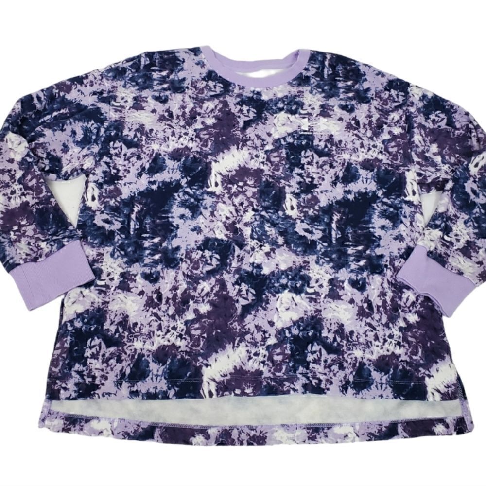 Under Armour Rival Fleece Tie Dye Crewneck Sweatshirt
